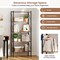 Costway 1/2 PCS 5-Tier Bookshelf, Industrial Tall Bookcase with Open Storage Shelves & Metal Frame Brown